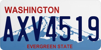 WA license plate AXV4519