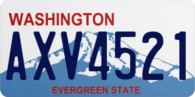 WA license plate AXV4521
