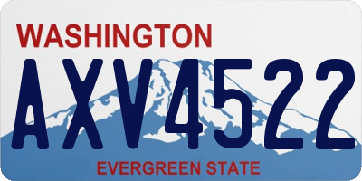 WA license plate AXV4522