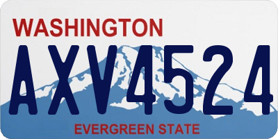 WA license plate AXV4524