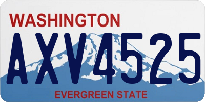 WA license plate AXV4525