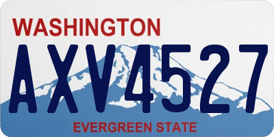 WA license plate AXV4527