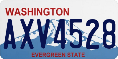 WA license plate AXV4528