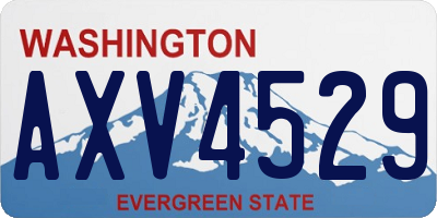WA license plate AXV4529