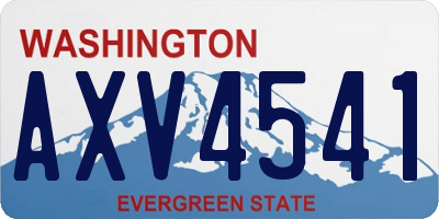 WA license plate AXV4541