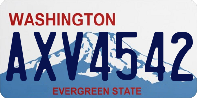 WA license plate AXV4542