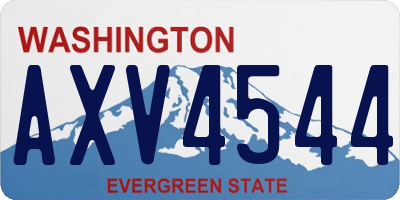 WA license plate AXV4544