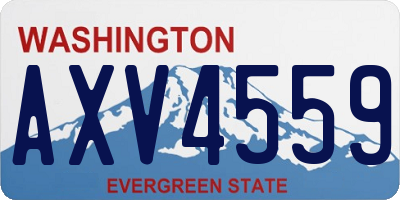 WA license plate AXV4559