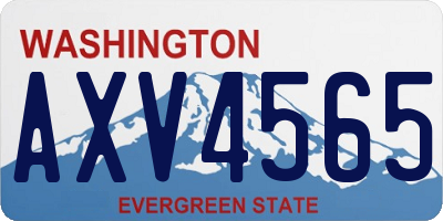 WA license plate AXV4565