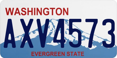 WA license plate AXV4573