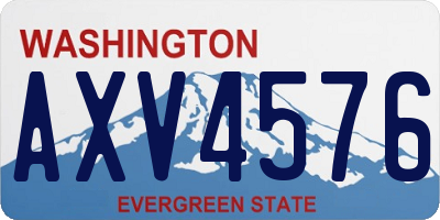 WA license plate AXV4576