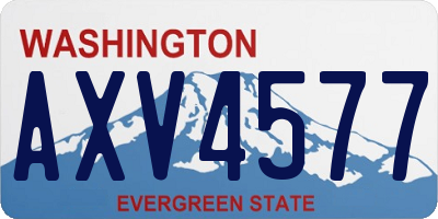 WA license plate AXV4577