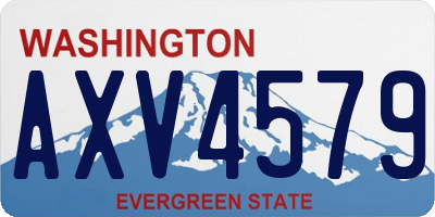 WA license plate AXV4579