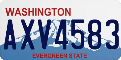 WA license plate AXV4583