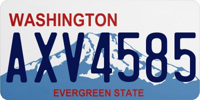 WA license plate AXV4585