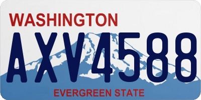 WA license plate AXV4588