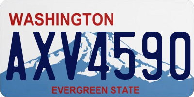 WA license plate AXV4590