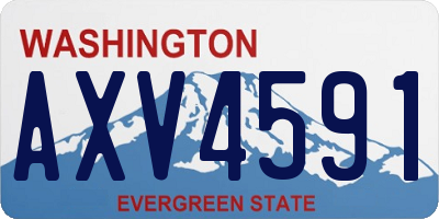 WA license plate AXV4591