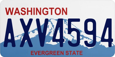 WA license plate AXV4594