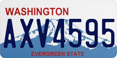 WA license plate AXV4595