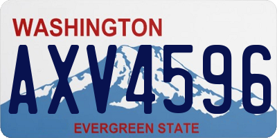 WA license plate AXV4596