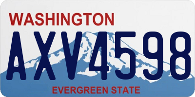 WA license plate AXV4598