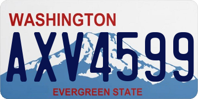 WA license plate AXV4599
