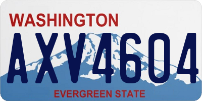 WA license plate AXV4604