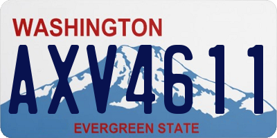 WA license plate AXV4611