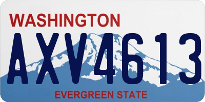 WA license plate AXV4613