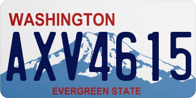WA license plate AXV4615