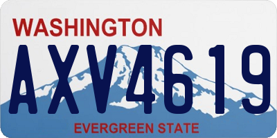 WA license plate AXV4619