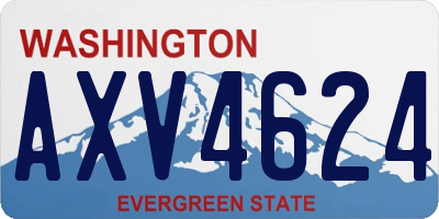 WA license plate AXV4624