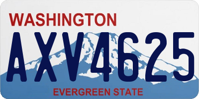 WA license plate AXV4625