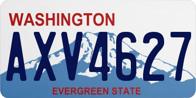 WA license plate AXV4627