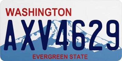 WA license plate AXV4629