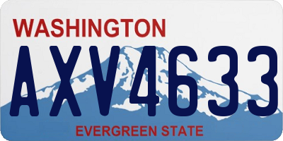 WA license plate AXV4633