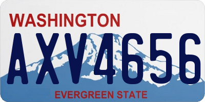WA license plate AXV4656