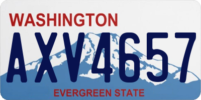 WA license plate AXV4657