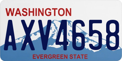 WA license plate AXV4658
