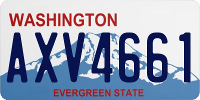 WA license plate AXV4661