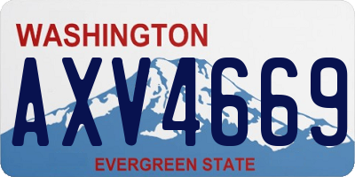 WA license plate AXV4669