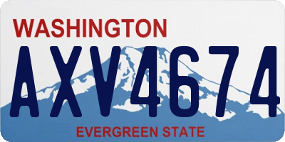 WA license plate AXV4674