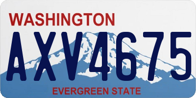 WA license plate AXV4675