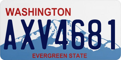 WA license plate AXV4681
