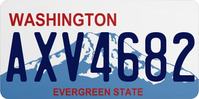 WA license plate AXV4682
