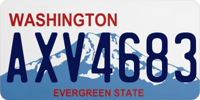 WA license plate AXV4683