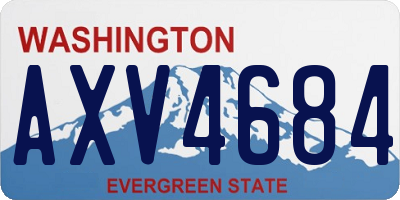 WA license plate AXV4684