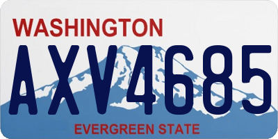 WA license plate AXV4685