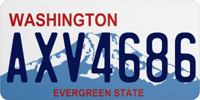 WA license plate AXV4686